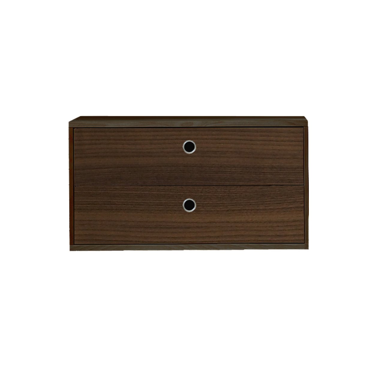 Caisson 2 tiroirs 78 x 30 cm - Noyer